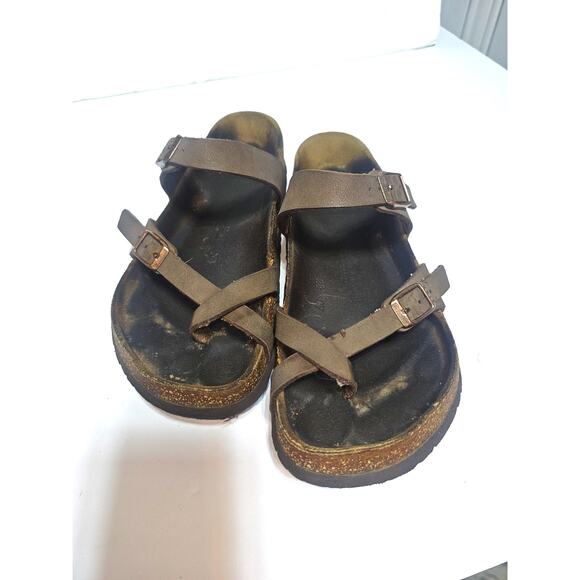 Birkenstock Womens 39 8 Mayari Sandals Shoes Black Toe Loop Thong Slip On Flat - Picture 2 of 8